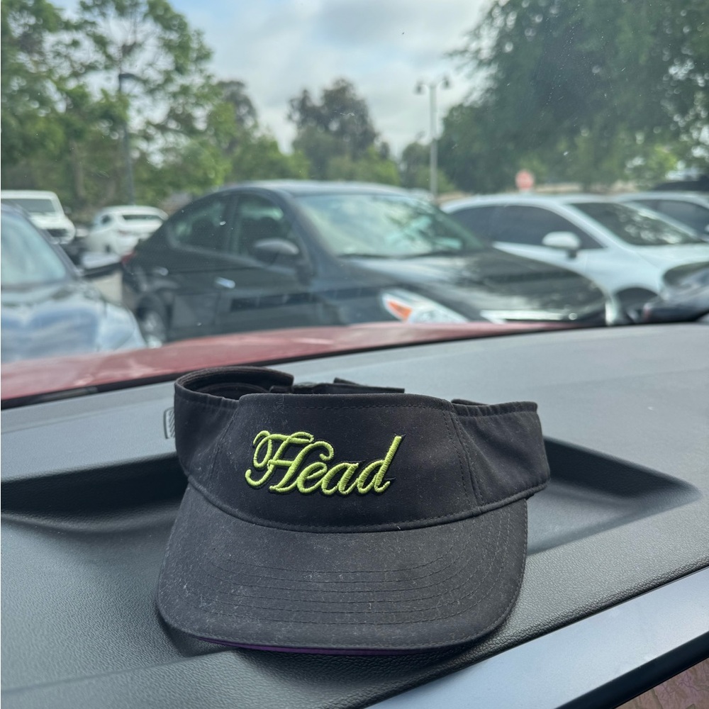 Head Black Visor with Purple Trim